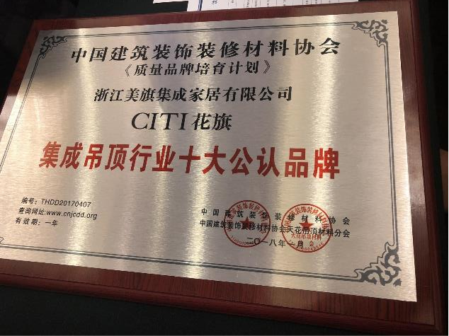 十大公認(rèn)品牌